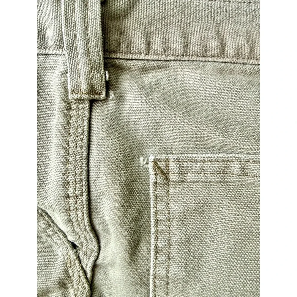 Carhartt Canvas Work Dungaree Carpenter Pants Men's‎ 42x32 Beige